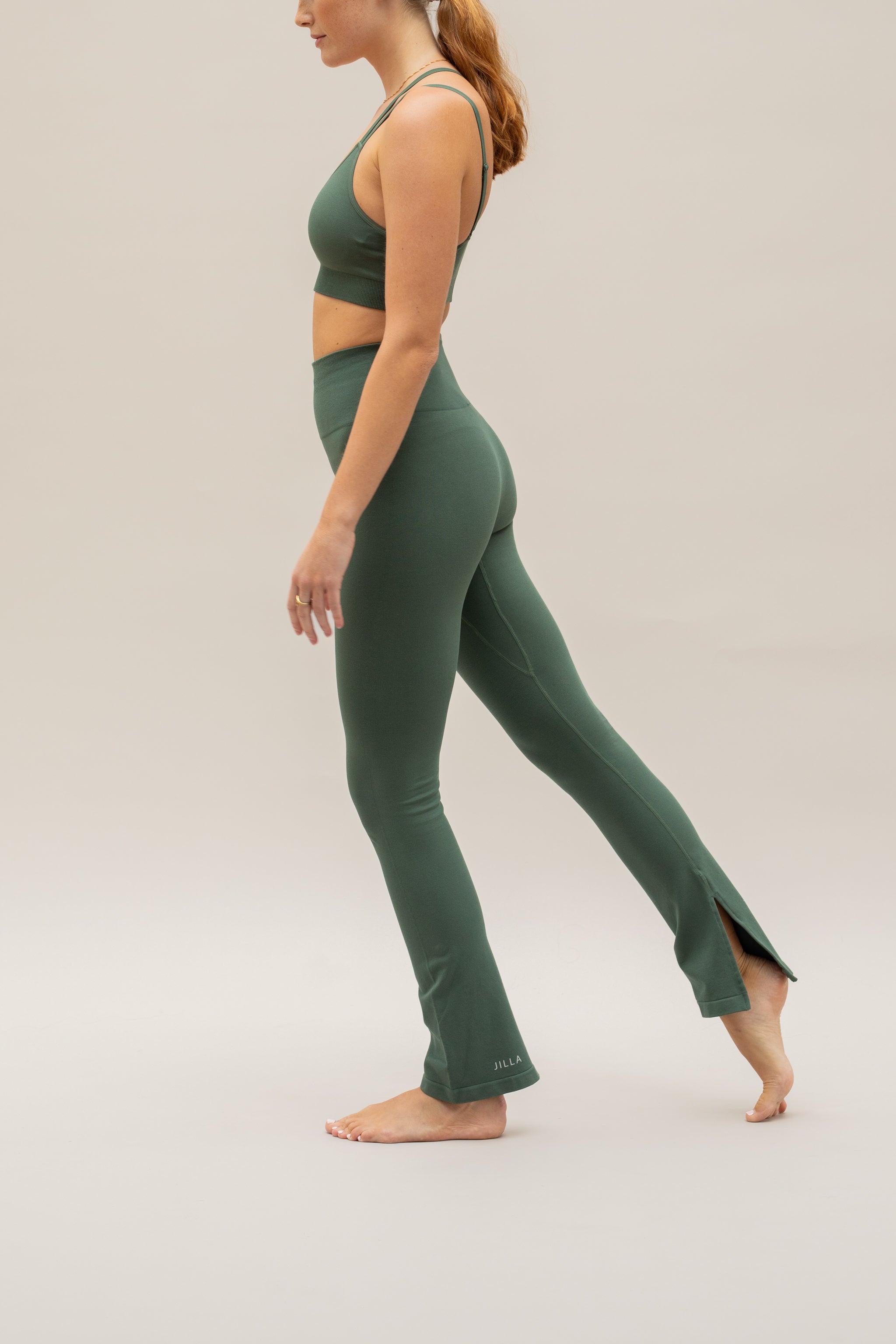 EHQJNJ Yoga Pants Flared Women's Paddystripes Good Luck Green