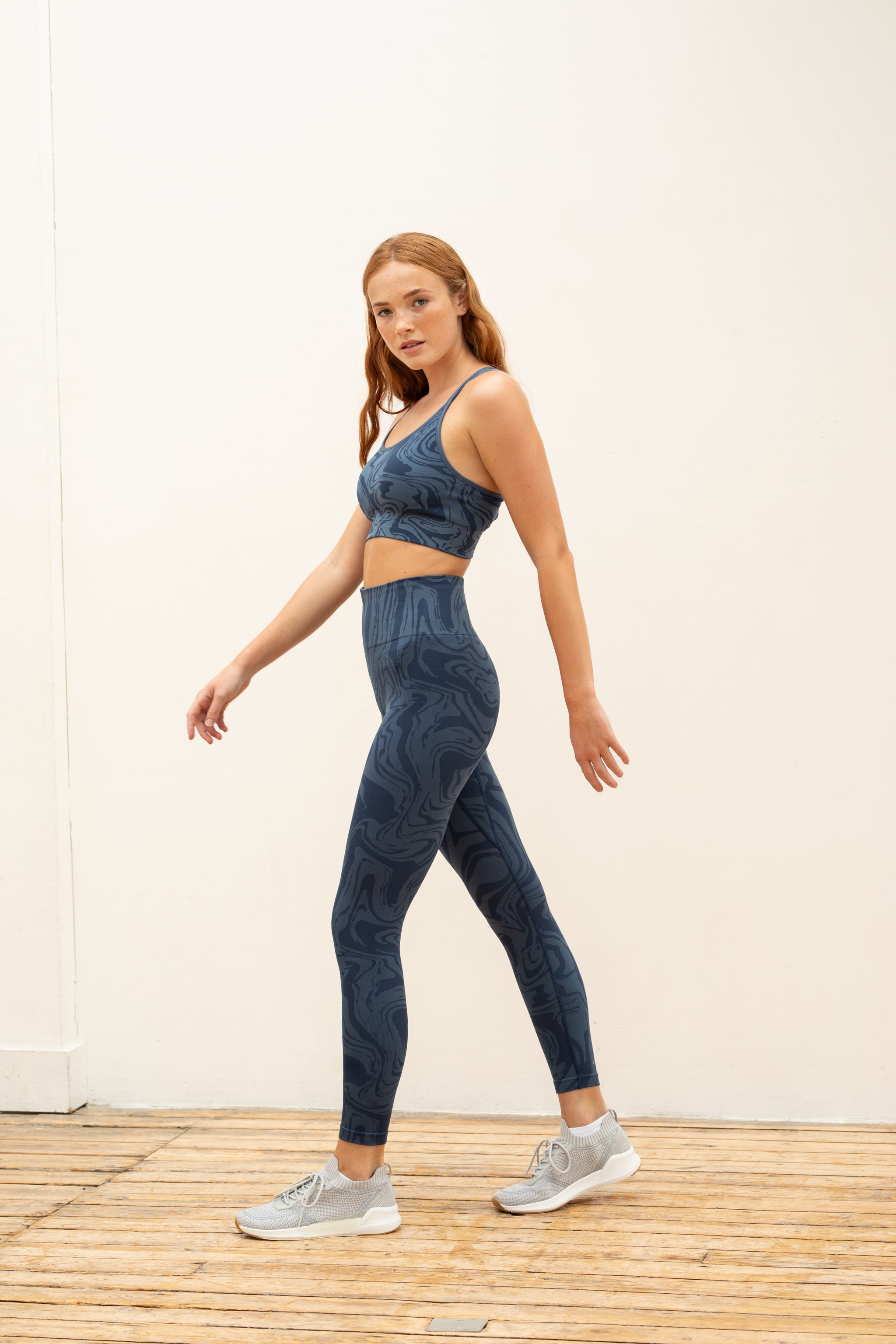 Buy Navy Blue Active High Rise Sports Sculpting Leggings from Next