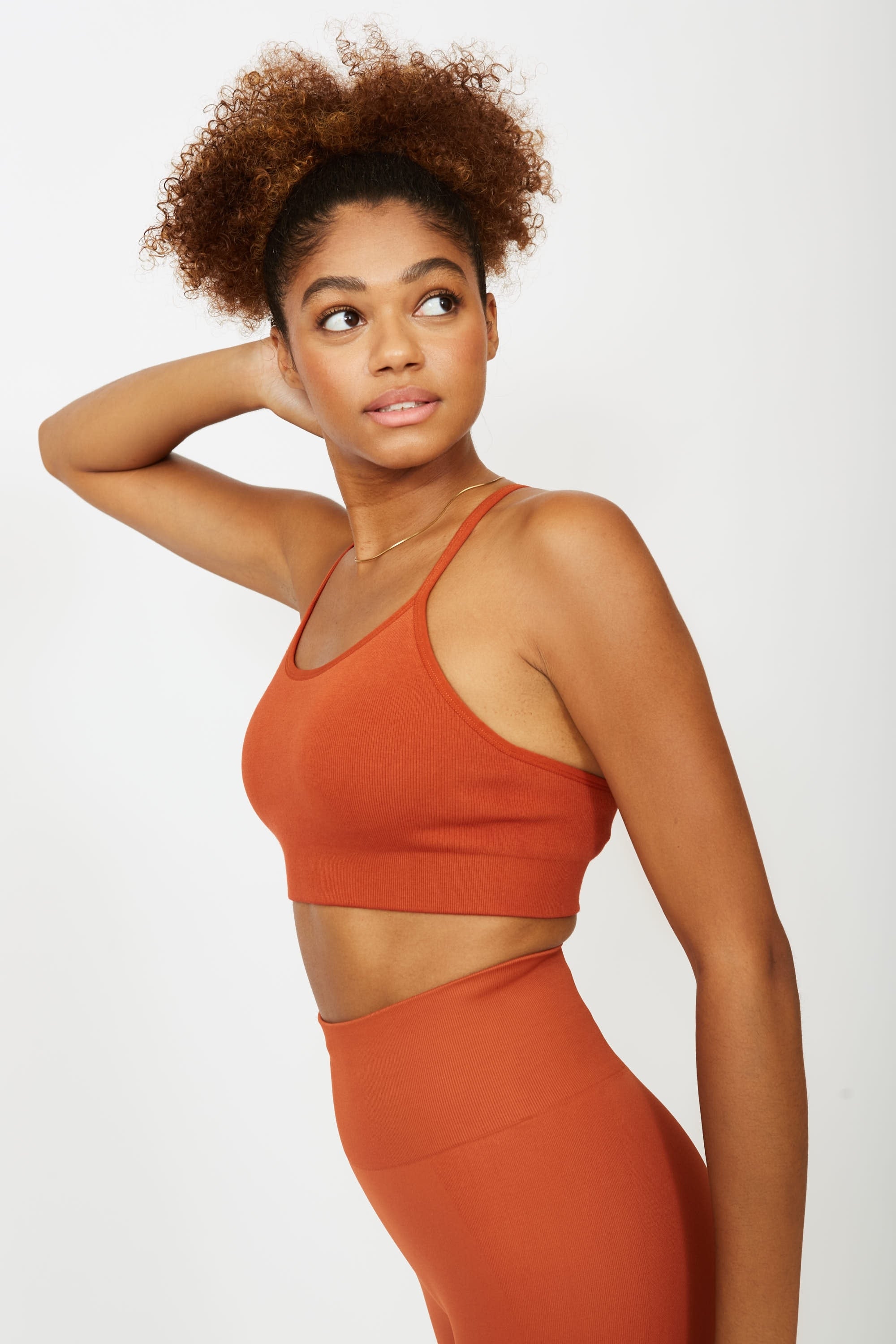 Brick Red Y-Back Sports Bra & Reviews - Brick Red - Sustainable Yoga Tops
