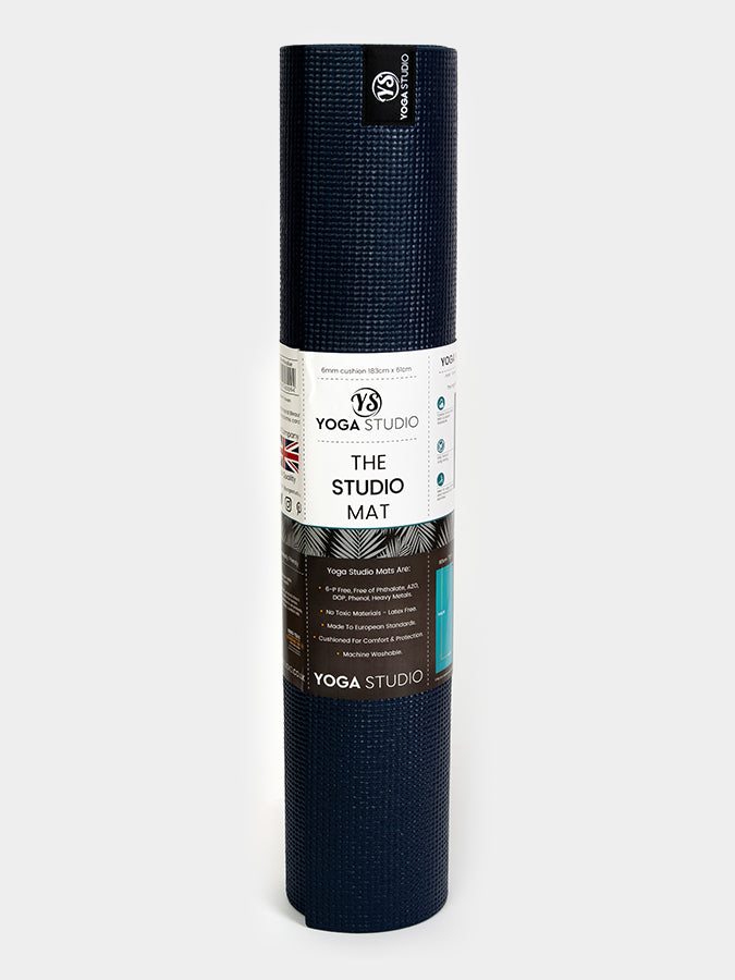 Yoga Studio Sticky Yoga Mat 6mm - Navy Blue